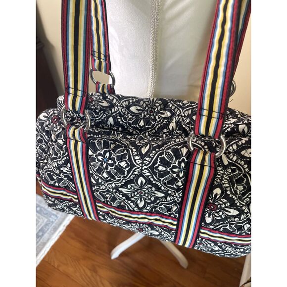 Vera Bradley Shoulder Bag Retire Print Barcelona Tote Handbag Travel Work Casual - Picture 4 of 11